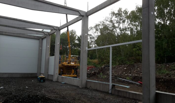 Ocelové konstrukce v obchodní zóně v Litvínově